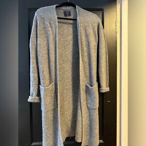 Abercrombie grey XS duster cardigan